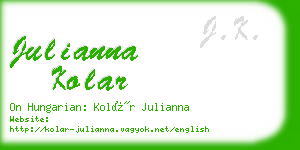 julianna kolar business card
